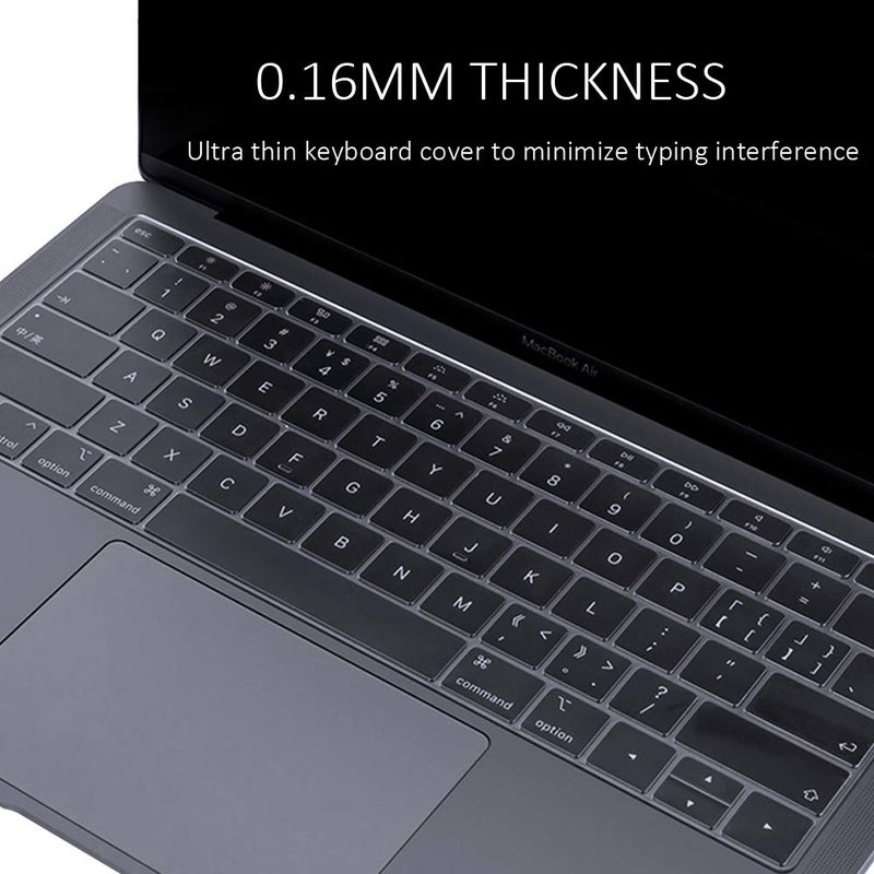 ProElife Keyboard Cover for 2019-2018 MacBook Air 13'' with Touch ID Retina Display (A1932) Accessories Ultra Thin Keyboard Protector, NOT FIT Mac Air 2021-2020 (Transparent Clear) - Image 3